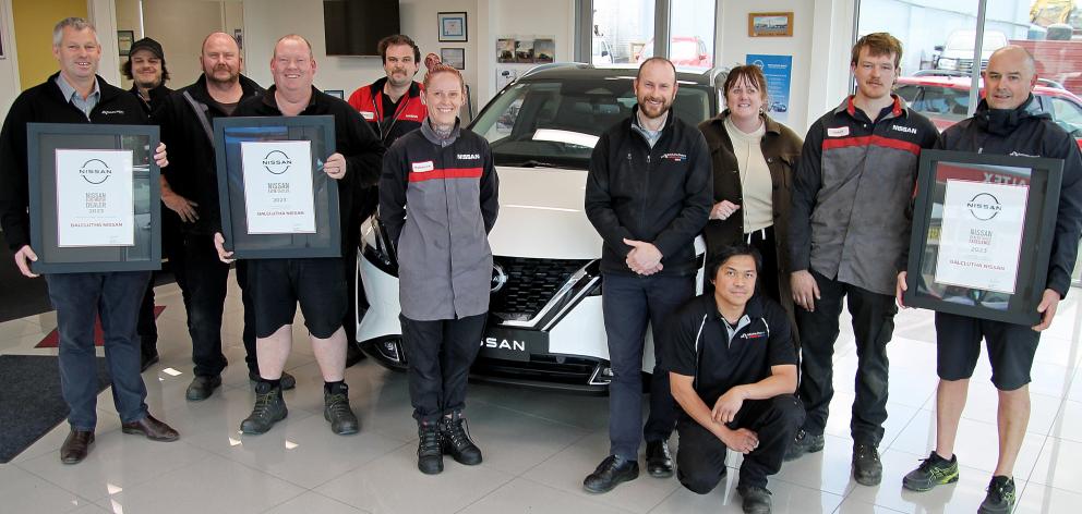 Balclutha Motors was recognised as the top Nissan dealership in New Zealand, last week. PHOTO:...