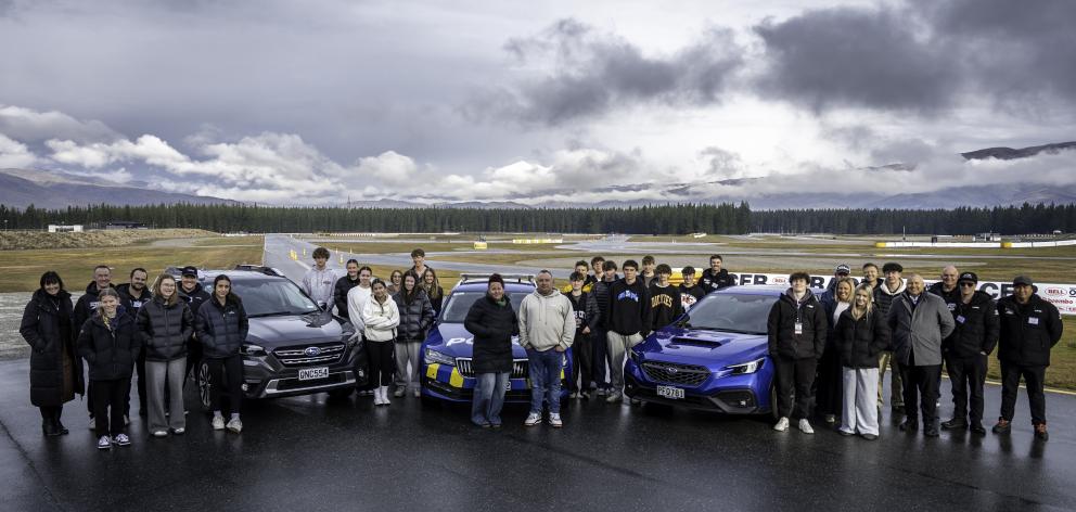 Some of the first drivers on the Street Smart programme, pictured with Michael and Tracy Stroud ...