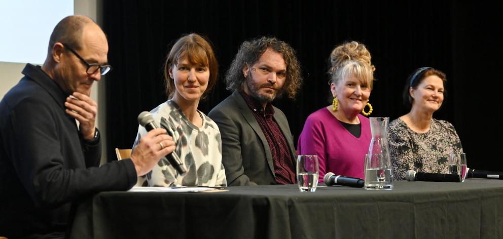 Dunedin Public Art Gallery director Cam McCracken (left) hosts a roundtable discussion with...