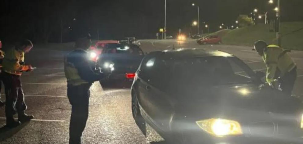 Police check cars as part of Operation Kereru in June 2024. Photo: Police / Supplied