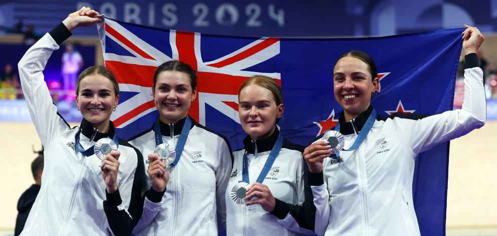 Women’s pursuit team Ally Wollaston, Nicole Shields, Emily Shearman and Bryony Botha. PHOTOS:...