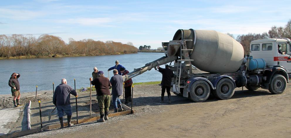 Years of planning for Kaitangata boat ramp ended with two week’s labour and the final pour of...