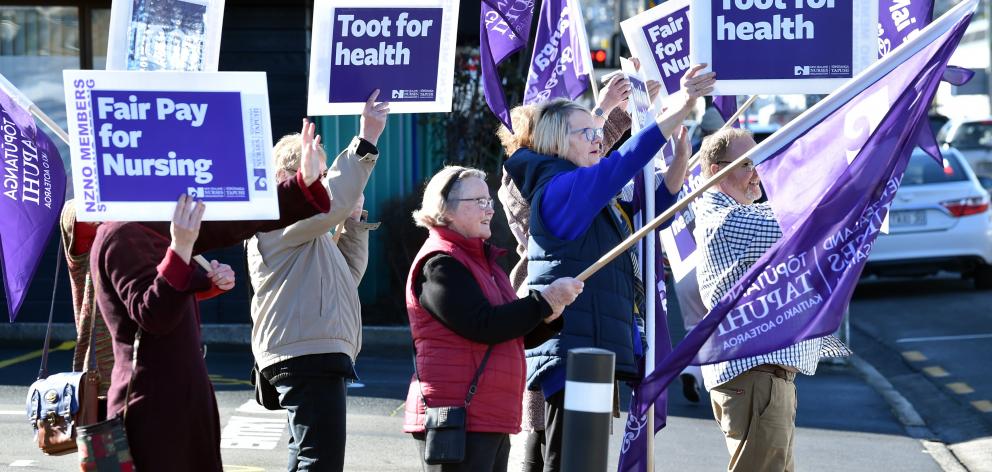 Access Community Healthcare workers launched industrial action yesterday outside their Macandrew...