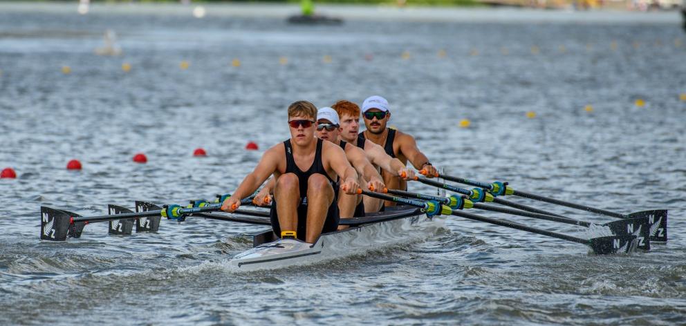 Jack Pearson, Finn Hamill, Evan Williams and Angus Kenny at the world under-23 championships....