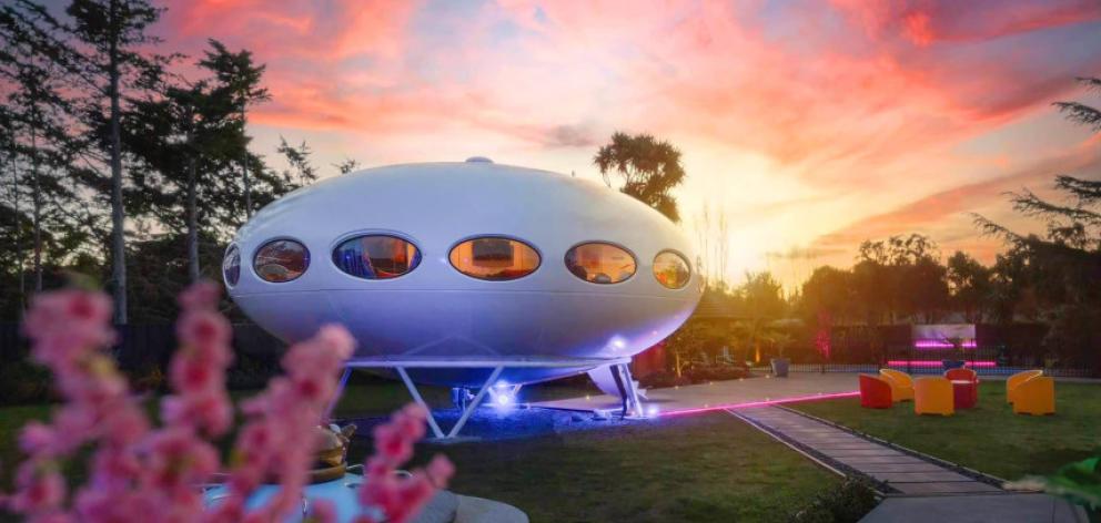 Two Futuro houses were showcased at the entrance to QE II Park during the 10th British...