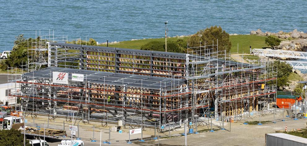 Coastguard Canterbury's new base is under construction at Naval Point. Photo: Geoff Sloan