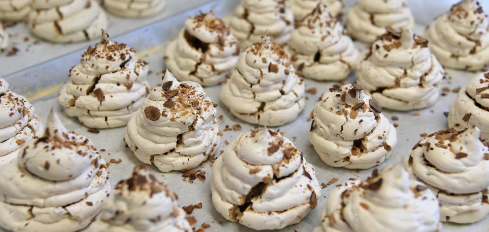 One of Cross’ creations, rocky road meringues.