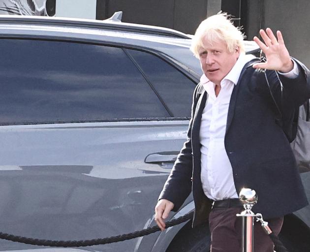 Former British Prime Minister Boris Johnson at Gatwick Airport. Photo: Reuters