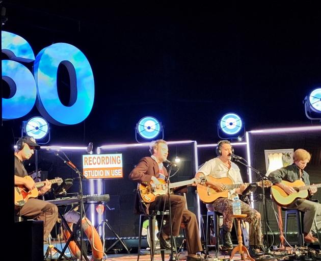 Six60 members (from left) Marlon Gerbes, Chris Mac, Matiu Walters and Ji Fraser go acoustic...