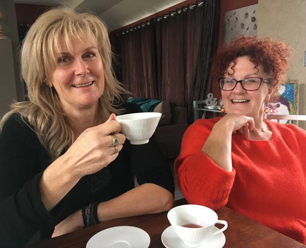 Clyde friends Carolyn Laing (left) and Debbie Paton look forward to seeing their joint creation...