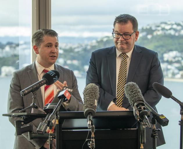 Transport Minister Michael Wood and Minister of Finance Grant Robertson. PHOTO: NEW ZEALAND HERALD