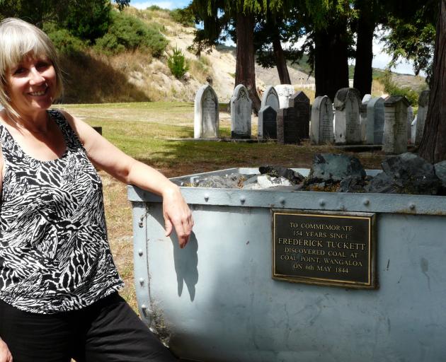  Kaitangata playwright and historian  Denise Dent inspects the town’s 1879 mine  explosion and heritage site.