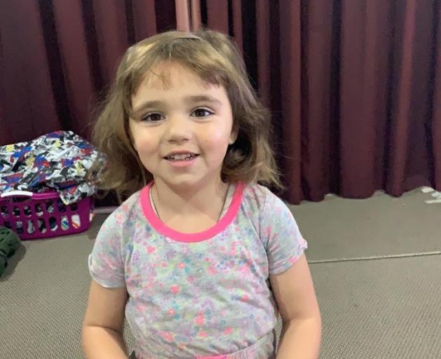 Three-year-old Meilah with her 'Britney Spears' edition hair cut. Photo: Latasha and Caleb Simms 