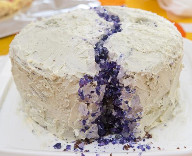 A geode cake created by Anya McKinney (13). PHOTO: GERARD O’BRIEN
