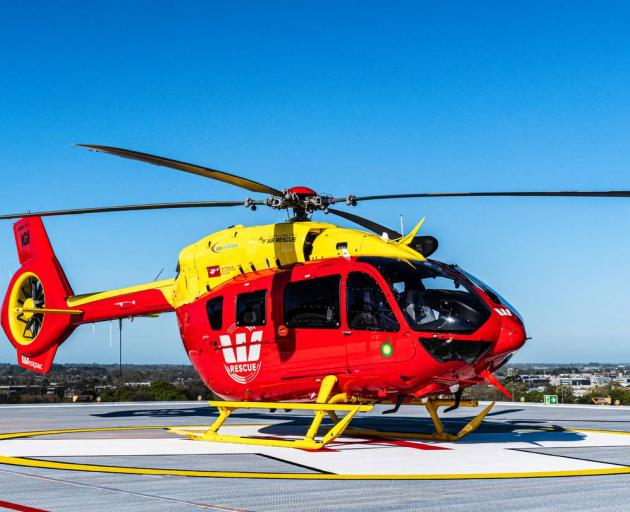 The Westpac Rescue Helicopter landing at Christchurch Hospital. Photo: File image / Supplied