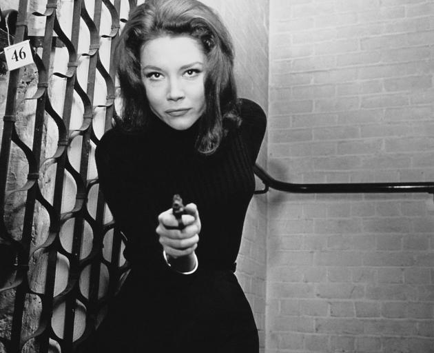 English actress Diana Rigg as Emma Peel in the television series 'The Avengers' in 1964. Photo: Getty Images