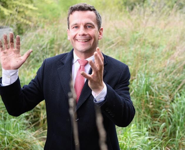 ACT Leader David Seymour campaigning In Christchurch. Photo: Kai Schwoerer/Getty Images