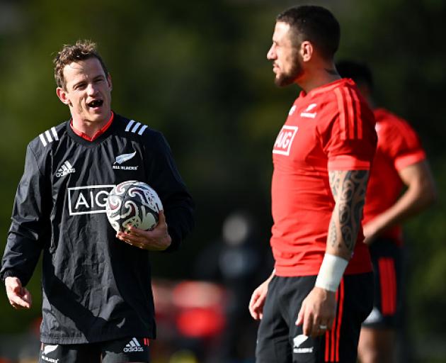 TJ Perenara and Brad Weber. Photo: Getty