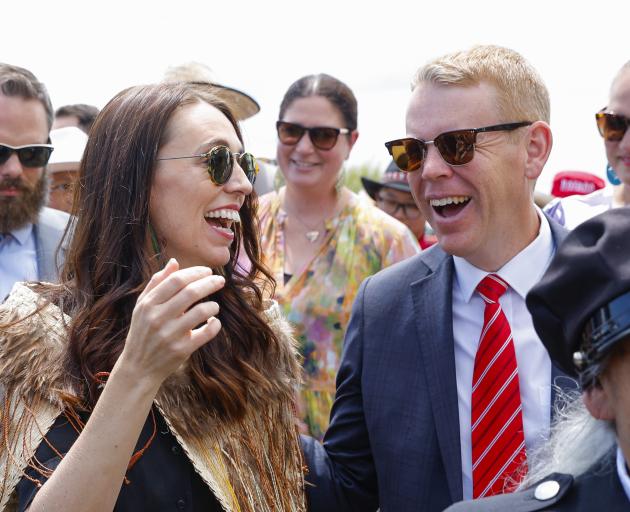 Outgoing PM Jacinda Ardern and incoming PM Chris Hipkins arrive at Rātana Pa. Photo: Getty Images