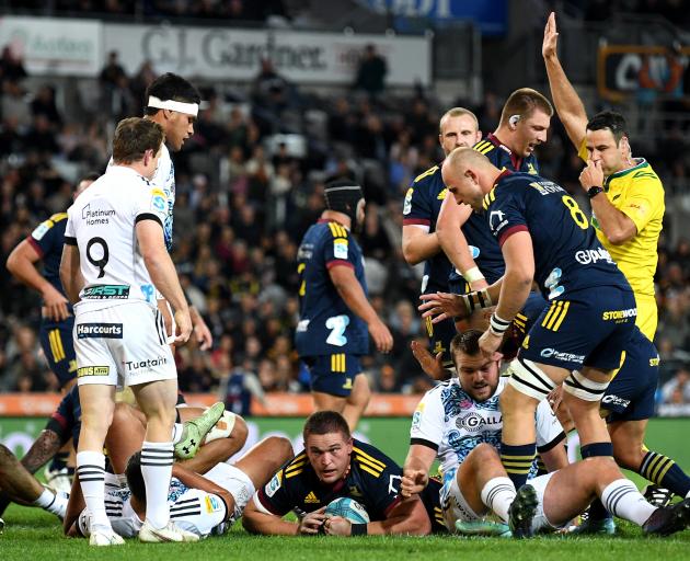 Ethan de Groot scored the opening try of the match, continuing his fine form. Photo: Getty Images