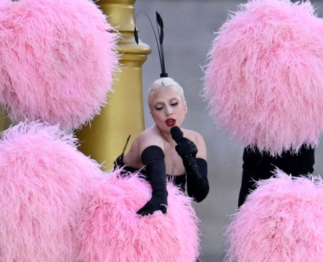  Lady Gaga performs before the Opening Ceremony. Photo: Getty Images 