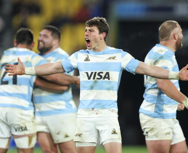 Gonzalo Bertranou of Argentina celebrates the win. Photo: Getty Images