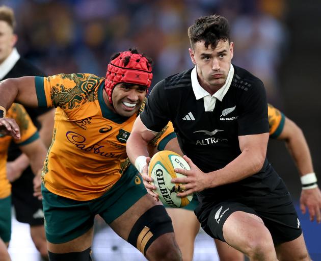 Will Jordan of the All Blacks during today's Bledisloe Cup match between Australia and New...