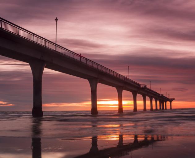 Sunrise at New Brighton Pier. Photo: File