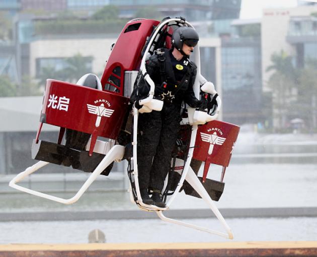 The Martin Jetpack in action in China. Photo: Visual China Group via Getty Images