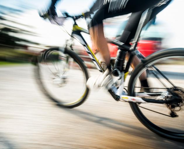 Indy rushed a group of cyclists, causing a mass crash. Photo: Getty Images