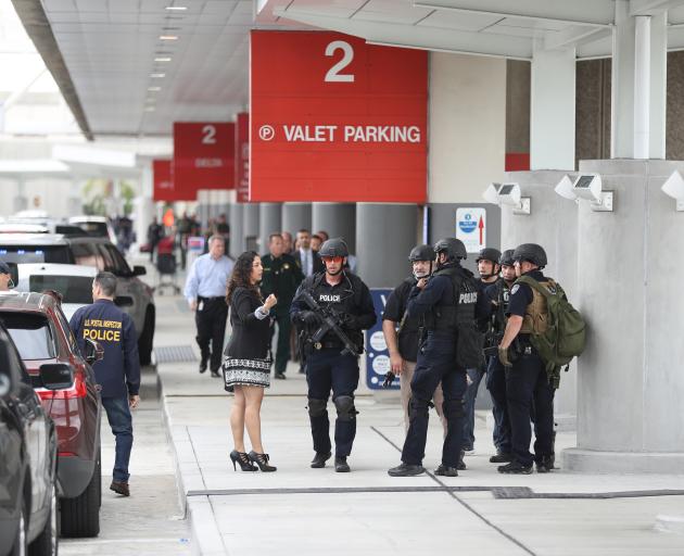 Armed police guard Terminal 2, where the attack took place inside. Photo: Getty Images 