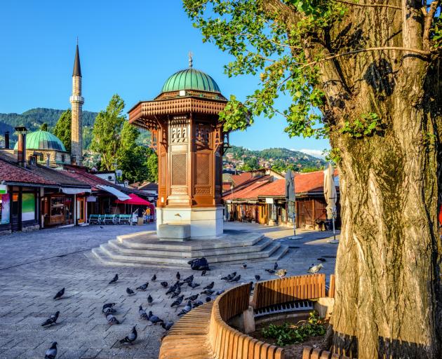 The Sebilj fountain in Old Town Sarajevo. Photo: Getty Images

