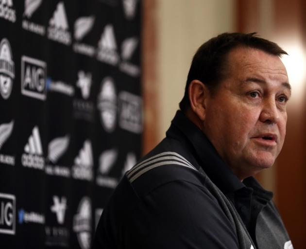 Coach Steve Hansen speaking to media. Photo: Getty Images 