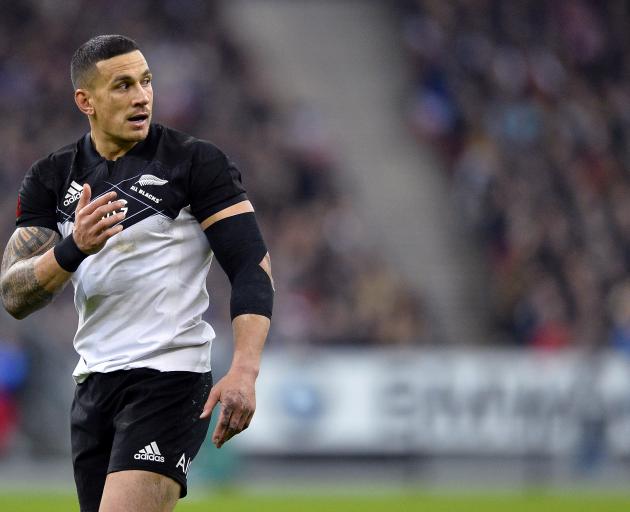 Sonny Bill Williams had to spend 10 minutes on the sideline for knocking the ball over the goal...