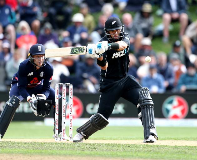 Ross Taylor steadied the ship for the Black Caps, powering to a century at the University Oval....