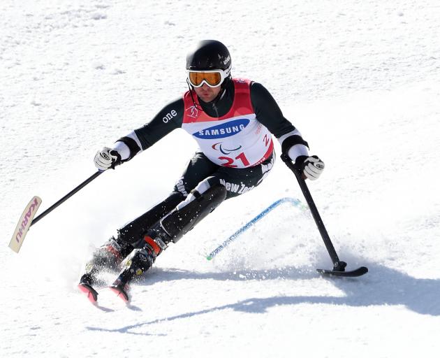  Adam Hall competing in the men's slalom. Photo: Getty Images 