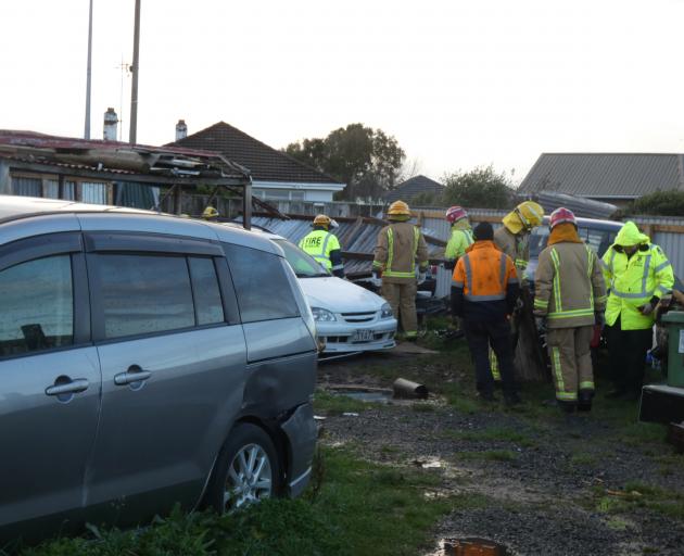 Emergency services at the scene this afternoon. PHOTO: ABBEY PALMER