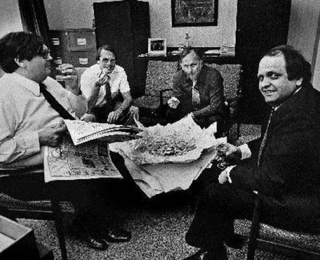 From left: David Lange, Michael Bassett, Roger Douglas and Mike Moore became known as the "Fish...