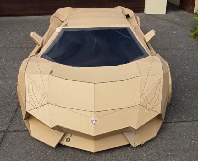 The Cardborghini Aventapoor, which sold for $10,420. Photo: File