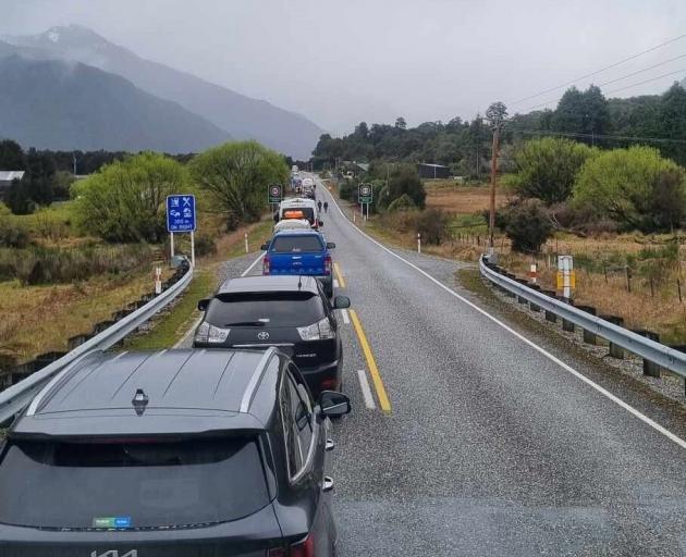 Traffic queues. Photo / Luke Shannon