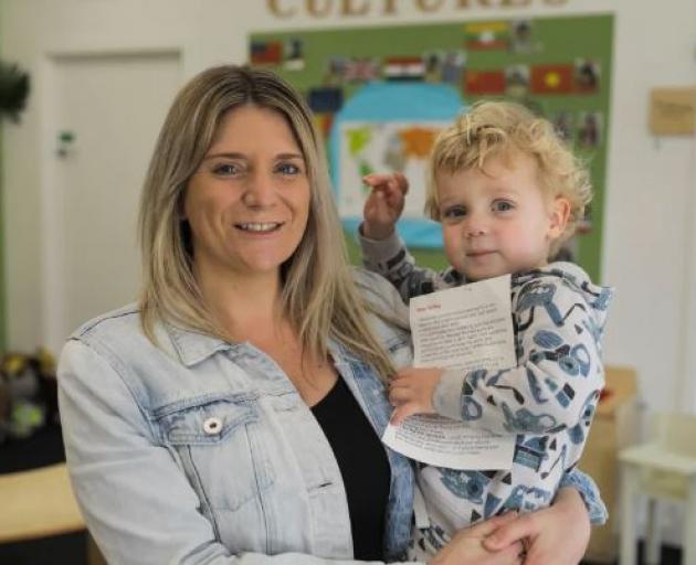 Lizzy Prunster with Leo. PHOTO: RNZ / REECE BAKER