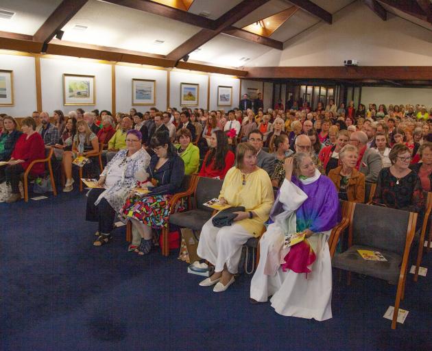 There was standing room only left in the church for Megan's farewell. Photo: Geoff Sloan