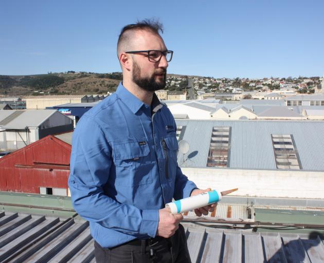 Waitaki District Council regulatory services officer Kyle Thompson-Connell uses Wingo, a bird...