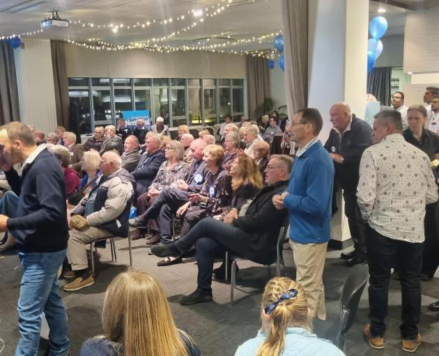 The crowd at National Party MP Penny Simmonds election party in Invercargill is over 120 strong....