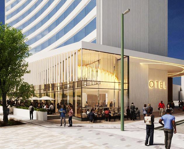 An artist's Impression of the Oxford Tce entrance to the new hotel. Photo: Supplied