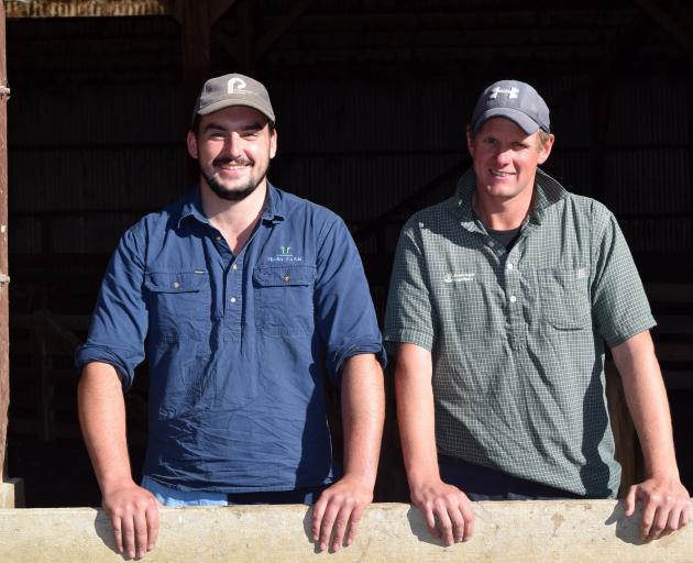 Awatere Station second-in-charge James Scott (left) and assistant manager Clayton Rowland.