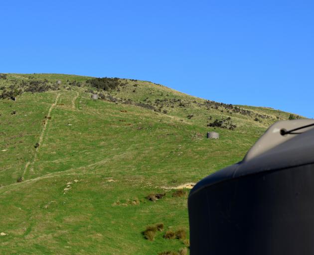 Tanks in a new water system on Awatere Station in Waikaia.