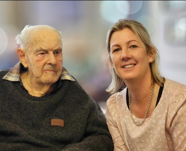 Northern Southland farmer Nicky Thompson celebrates the 100th birthday of her grandfather Lou in...