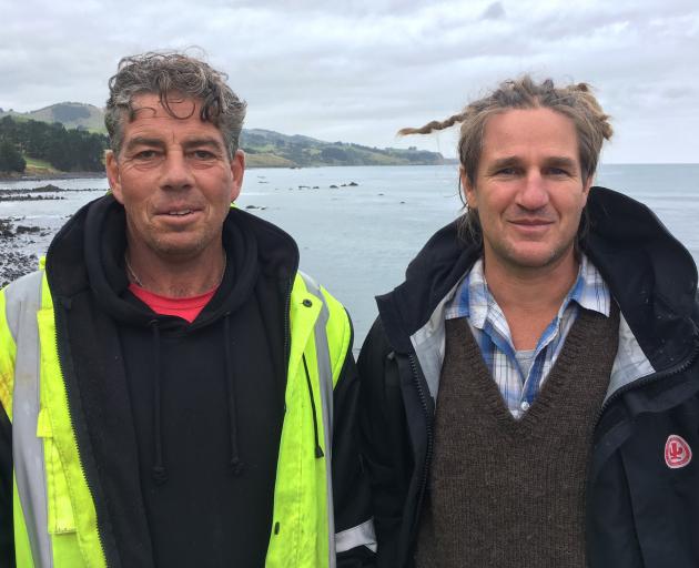 East Otago Taiapure management committee chairman Brendan Flack (left) and Te Runanga o Ngai Tahu...