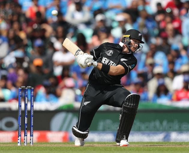 Martin Guptill of New Zealand ducks a bouncing ball during the ICC Cricket World Cup 2019 Warm Up...